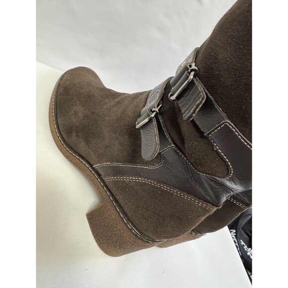Aquatalia by Marvin K Women Leather Suede Waterproof Boots Brown Size 7 .5 - Picture 15 of 16